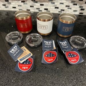 NWT Set of 3 Yeti Lowball 10oz FOH